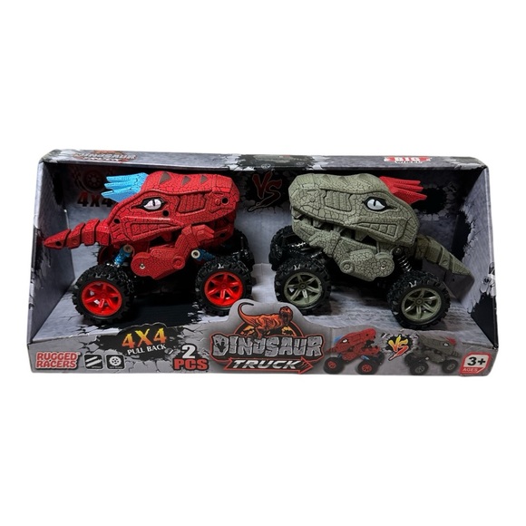Dinosaur Monster Truck Toy Cars - Dino 4 Wheel Cars for Toddlers - Picture 6 of 11
